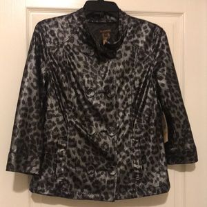 NWT Multiples Animal Print Jacket